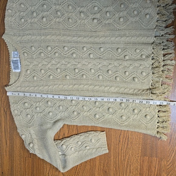 Yamamoto Cable Knit Bobble Sweater Cozy Cottagecore Cabincore Chunky Pullover M - Picture 6 of 8